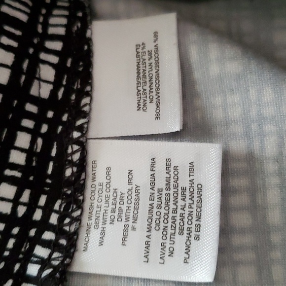 NWOT Anne Klein Black & White Front Flap Midi Skirt Size 16 - Picture 10 of 10